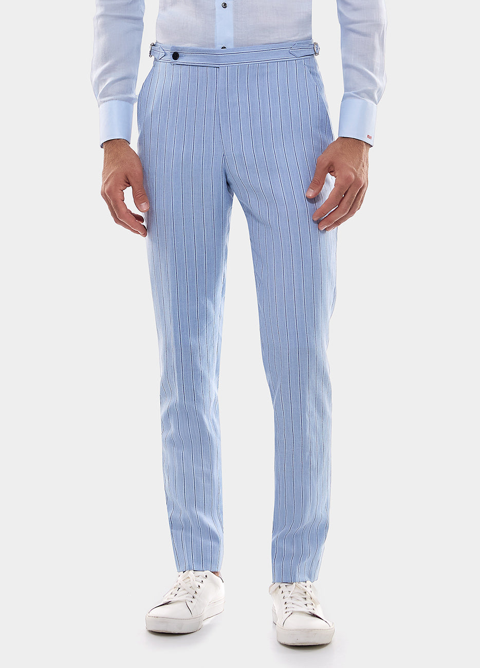 Pantalón Raya Diplomatica Azul Maya Y Azul Zafiro| HAVOC