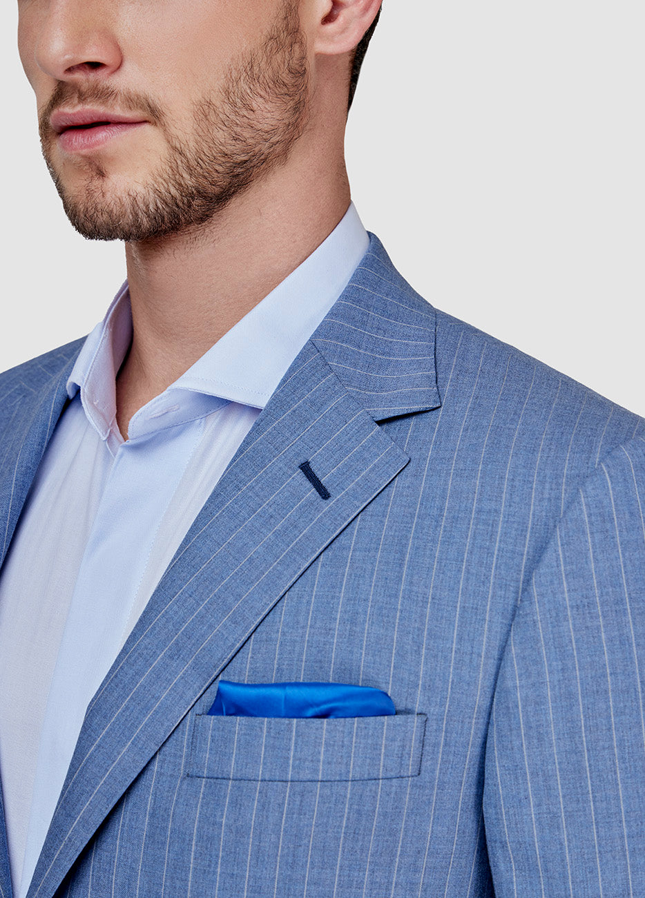 TRAJE RAYA DIPLOMÁTICA AZUL CLARO / LÍNEA GRIS CLARO Havoc