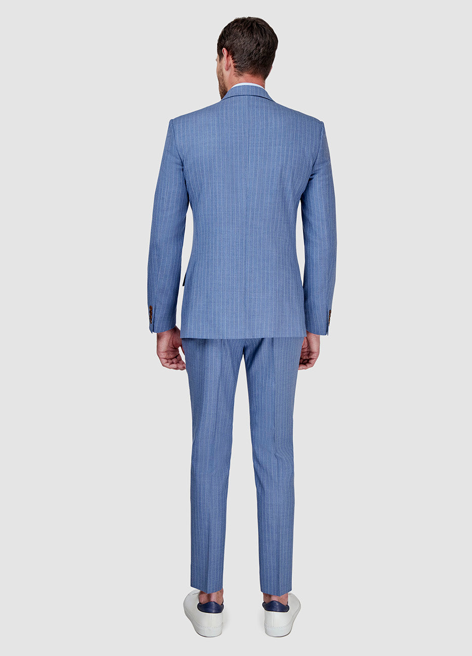 TRAJE RAYA DIPLOMÁTICA AZUL CLARO / LÍNEA GRIS CLARO Havoc