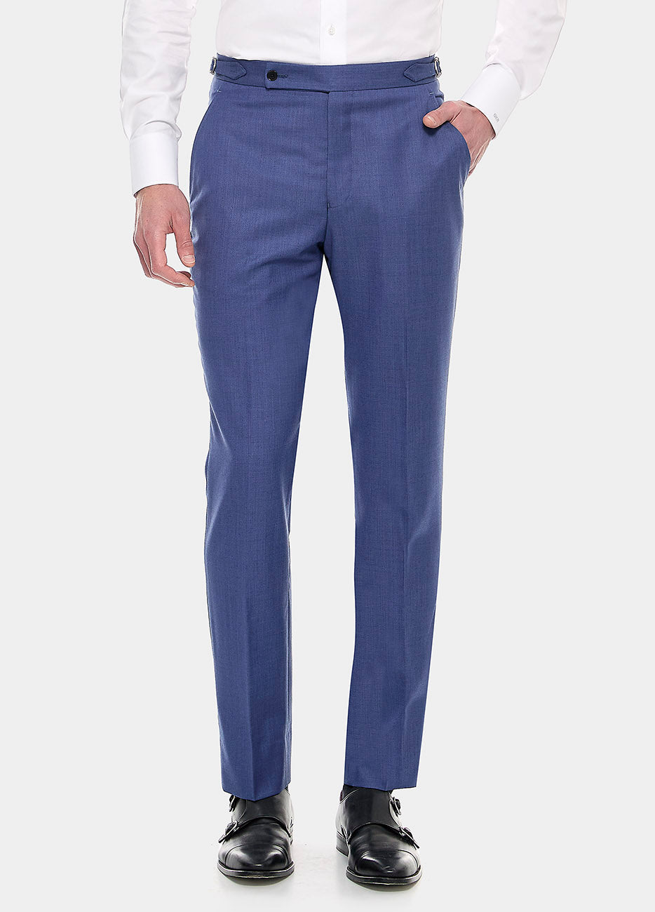 Pantalón Sarga Azul Zafiro Lana Super 140'S| HAVOC