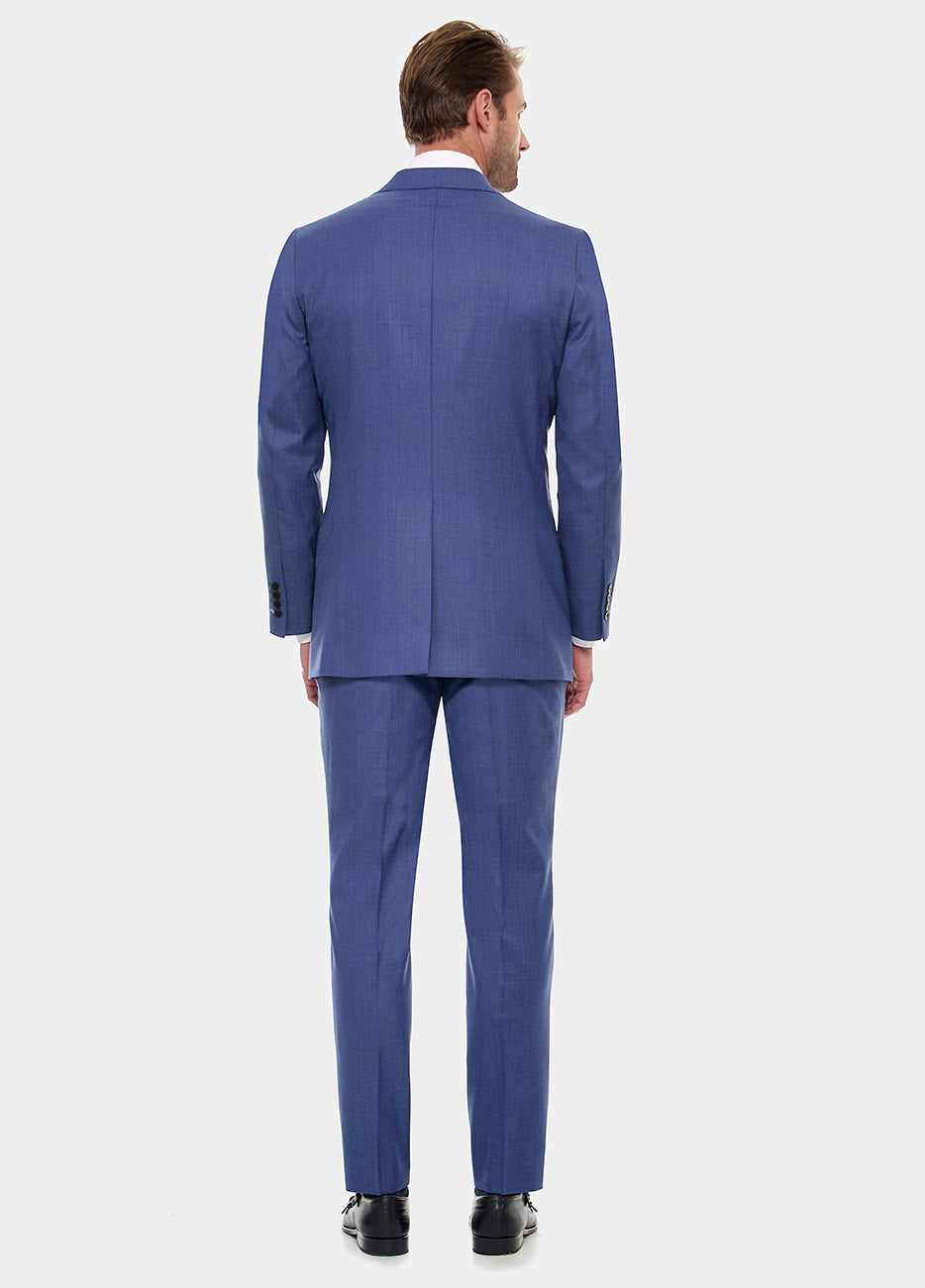 Traje Sarga Azul Zafiro Lana Super 140'S