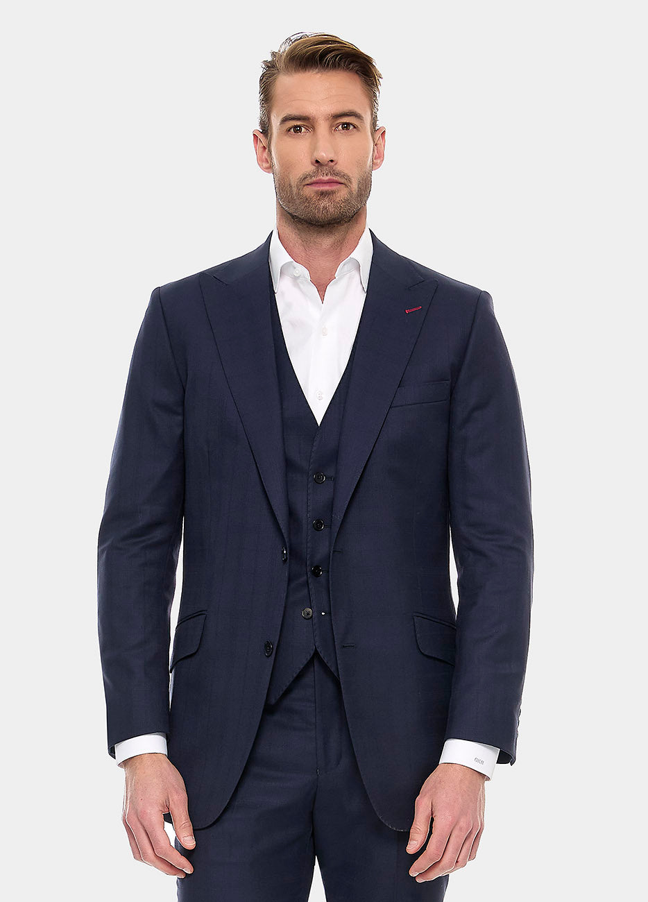Blazer Cuadro Ventana Azul Medianoche| HAVOC