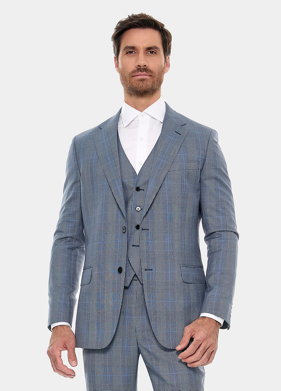 Blazer Príncipe De Gales En Azules| HAVOC