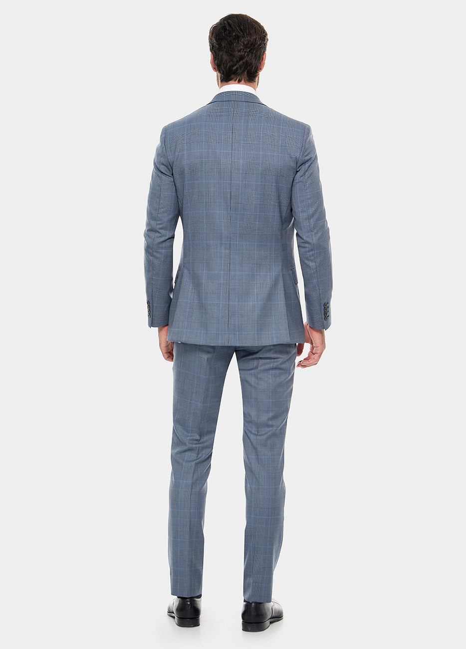 Traje Principe De Gales En Azules