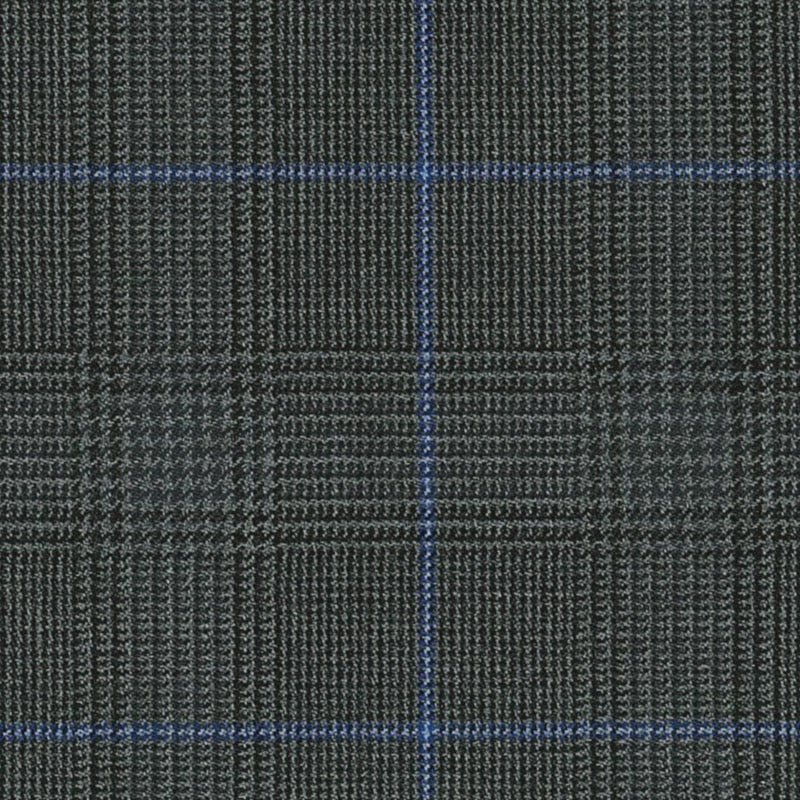 Traje Gris Principe De Gales Cuadro Azul| HAVOC