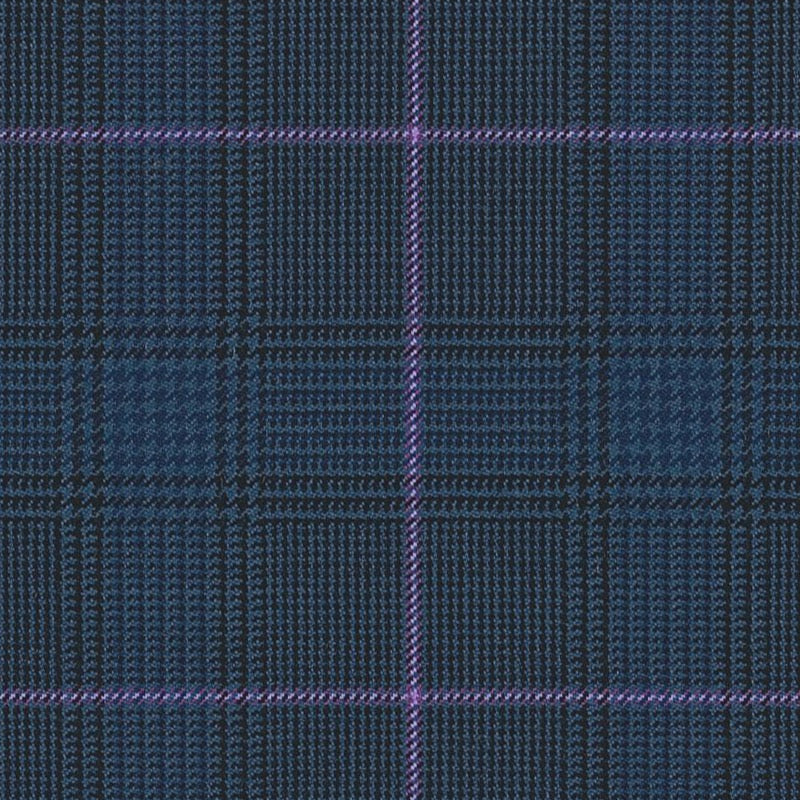 Chaleco Principe De Gales Azul Marino Cuadros Morados Ap| HAVOC