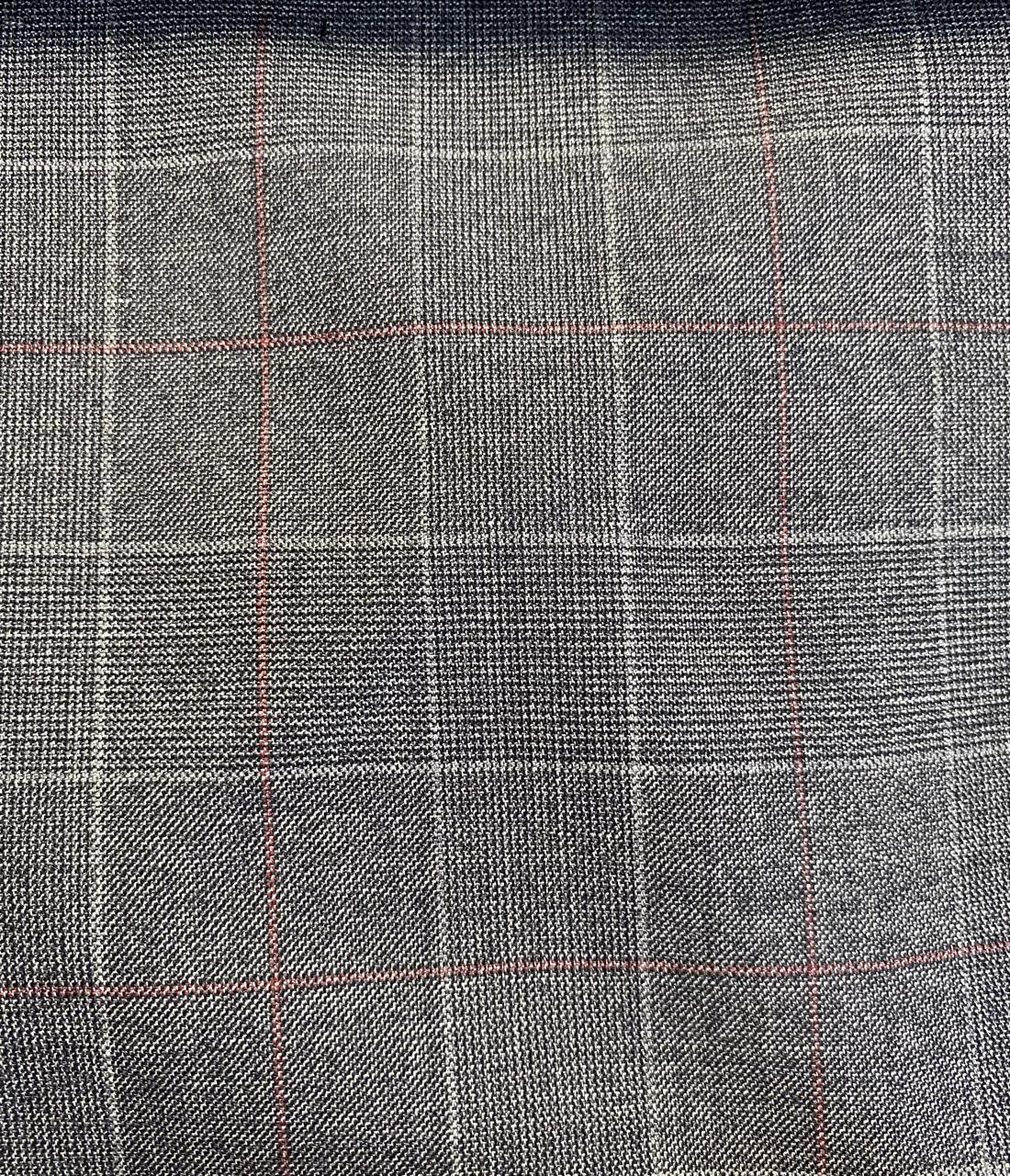 Saco Smoking Príncipe De Gales Con Cuadro De Ventana Gris Super 160