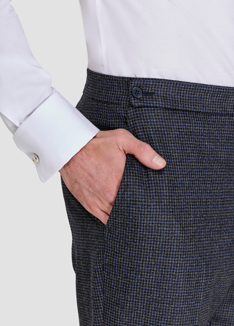 PANTALON CUADRO VICHY GRIS CON AZUL Y NEGRO AP Havoc