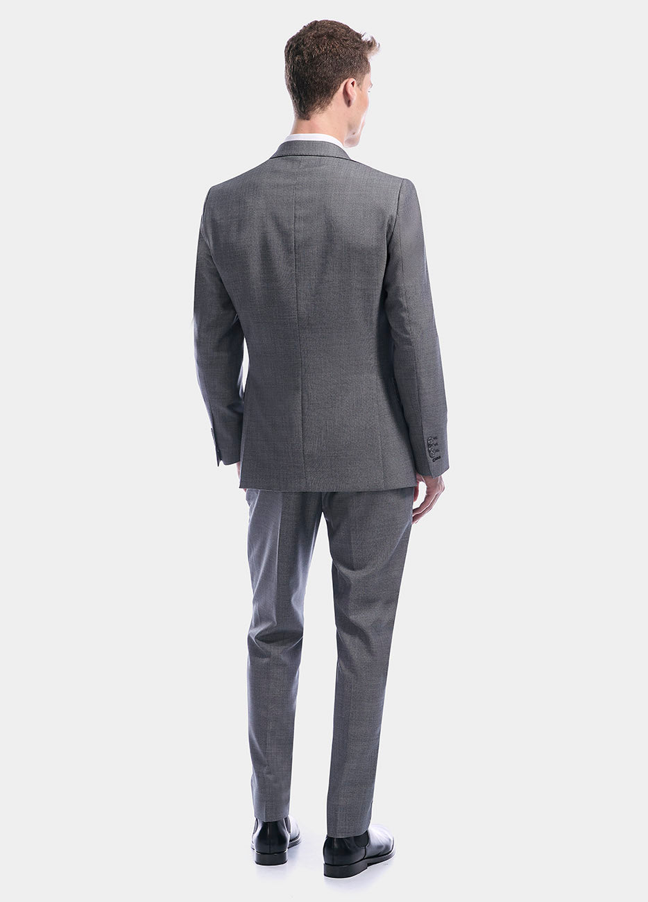 Traje Microdiseño Gris Claro