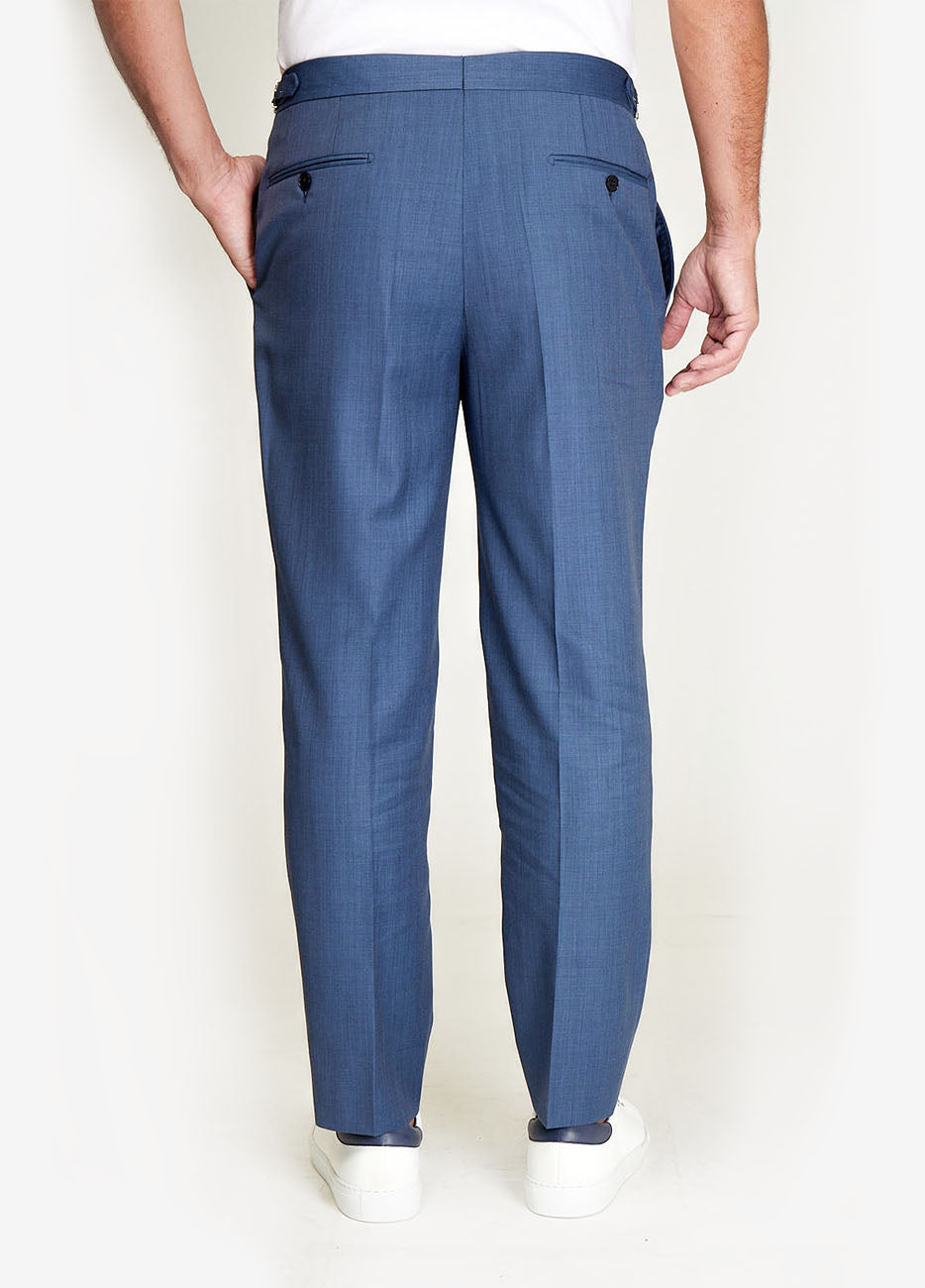 Pantalón Fil A Fil Azul Indigo Lana