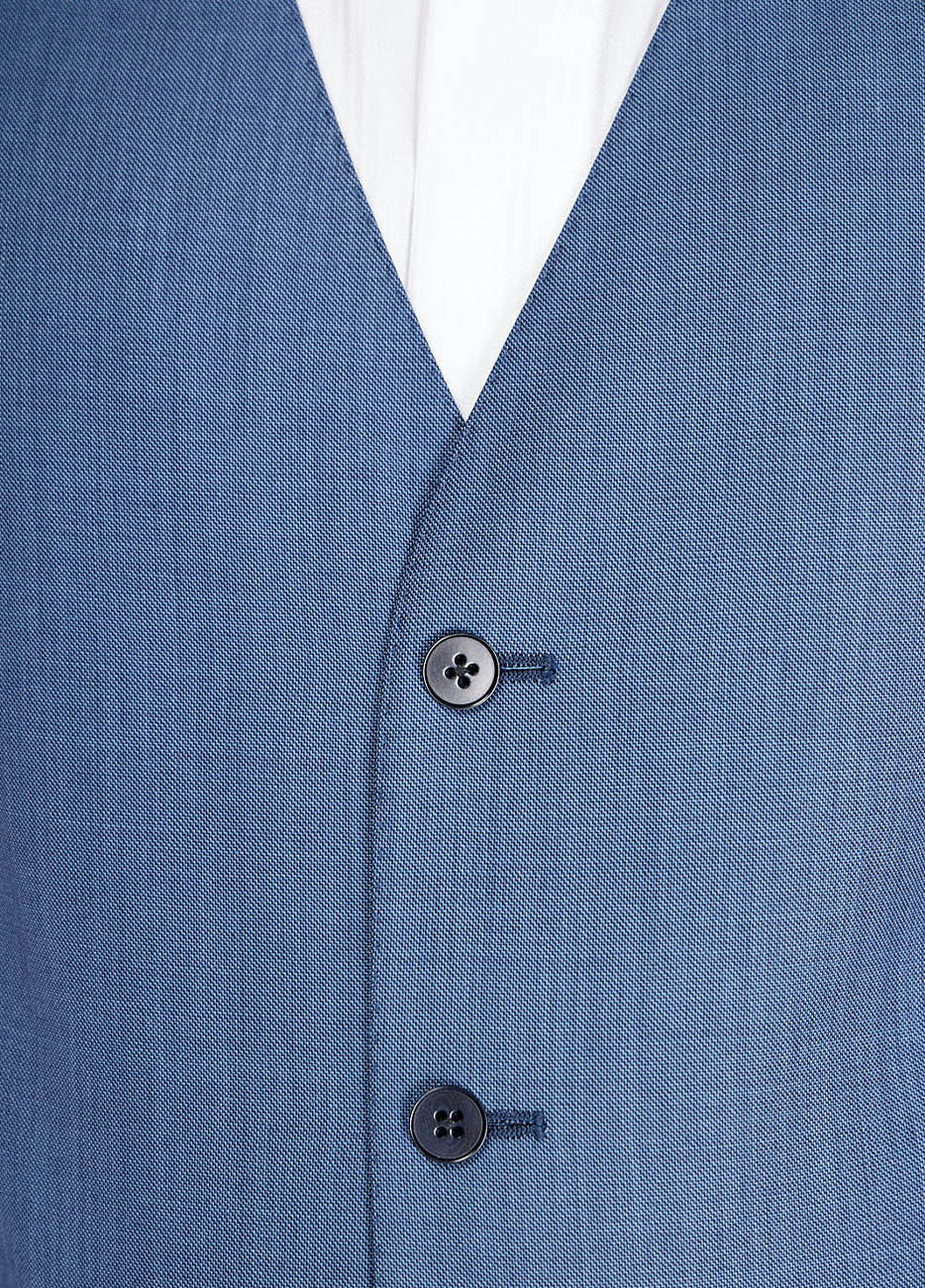 Chaleco Fil A Fil Azul Indigo Lana