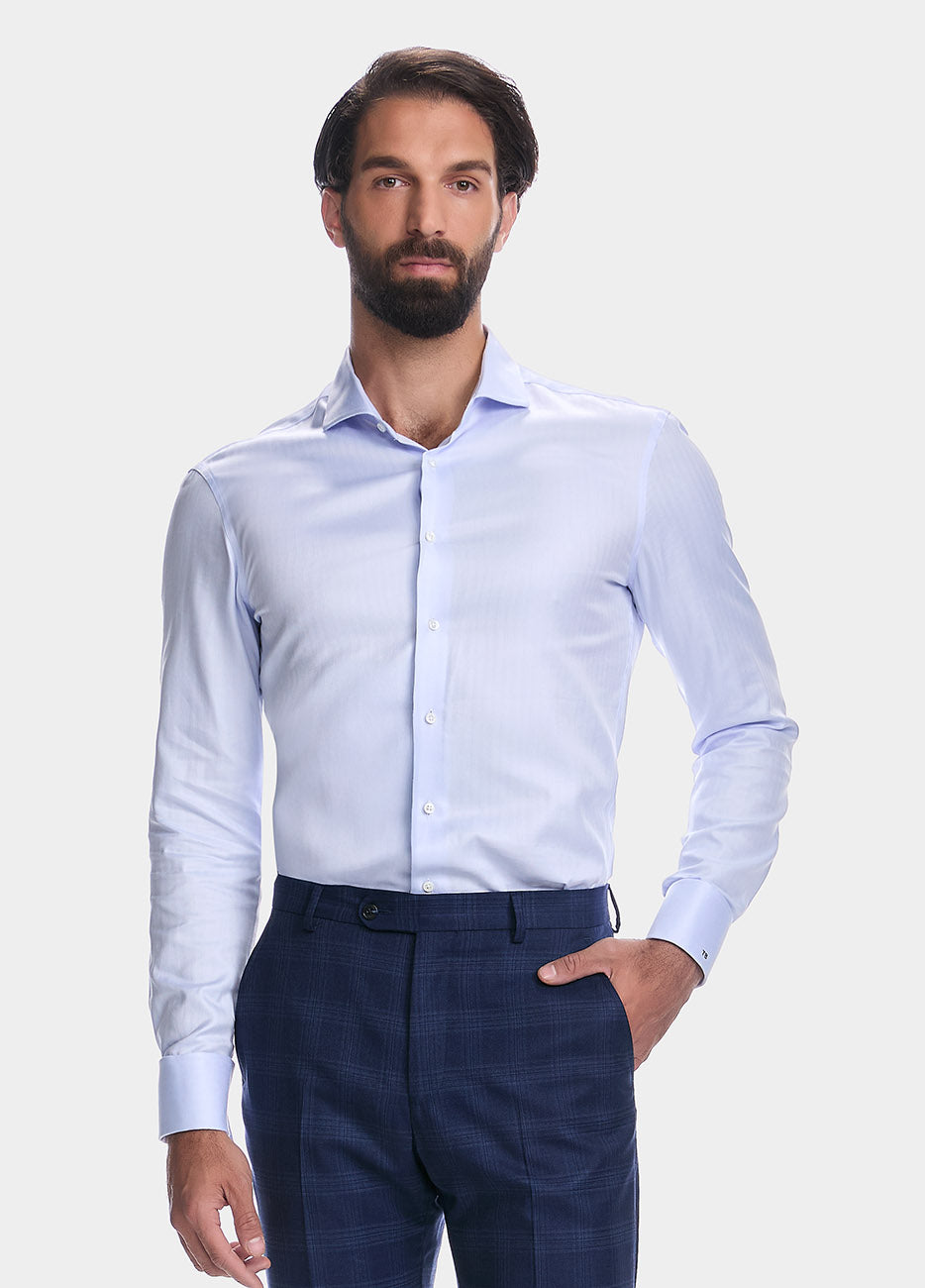 Camisa Espiga Azul Cielo
