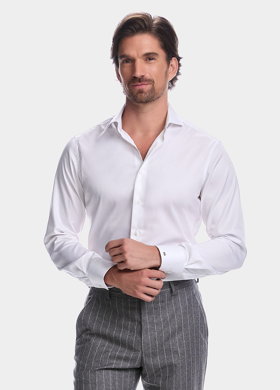 Camisa Lisa Blanca Algodón