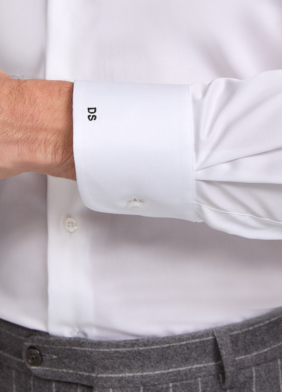 Camisa Lisa Blanca Algodón