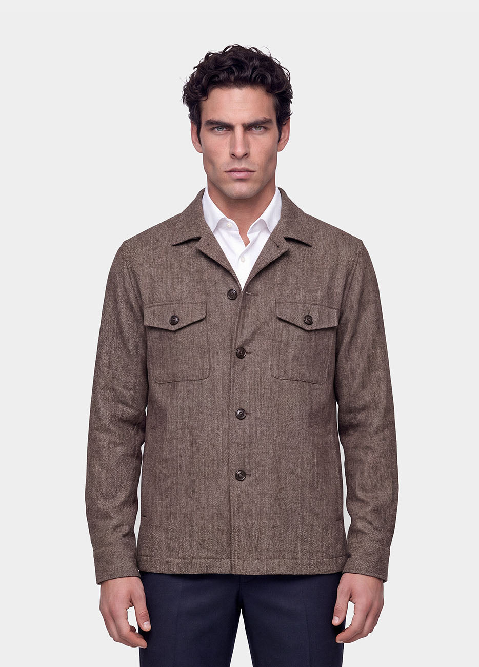 Sobrecamisa Espiga Azul Grisaceo