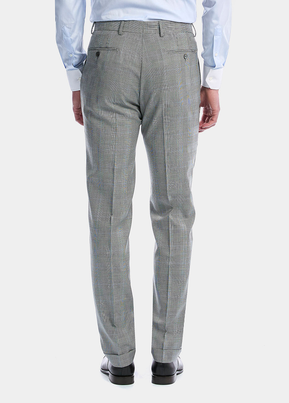 Pantalón Príncipe de Gales, Arena con Azul