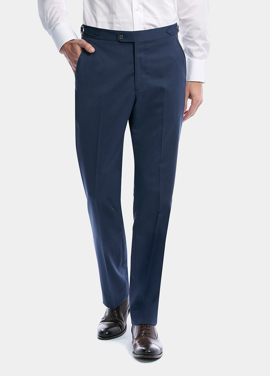 Pantalón Principe De Gales Arena Con Azul