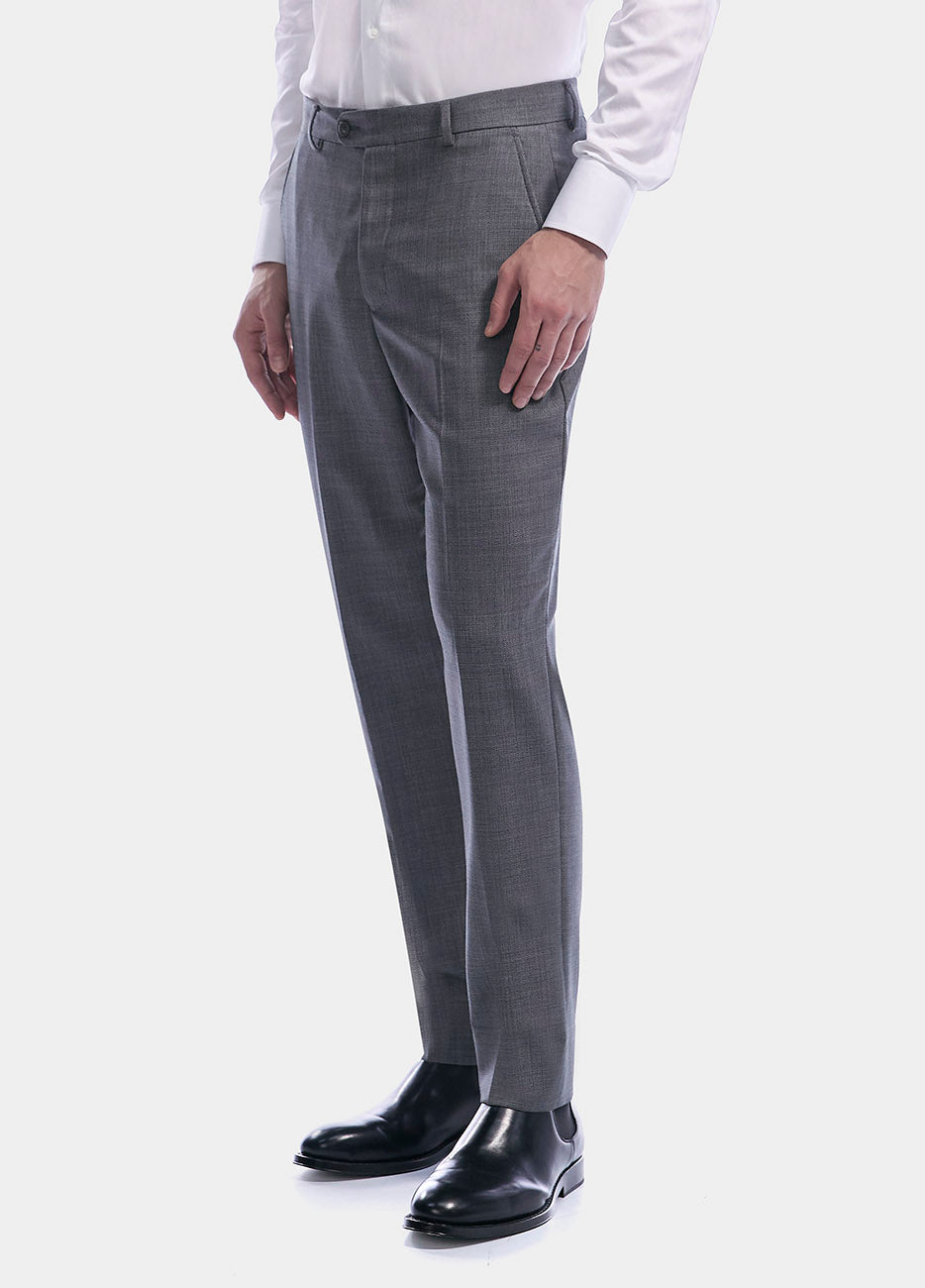 Pantalón Microdiseño Gris Claro