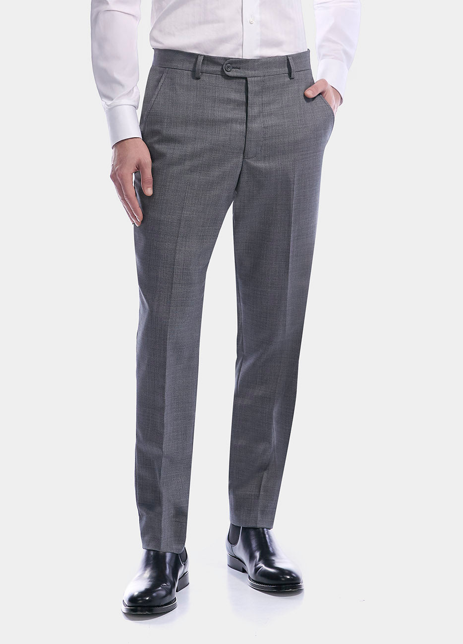 Pantalón Microdiseño Gris Claro