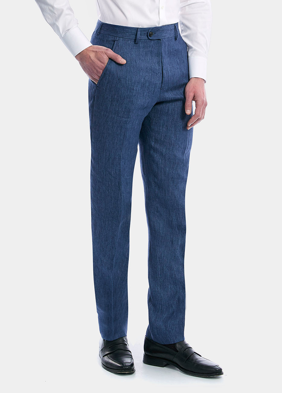 Pantalón Denim Azul Lino