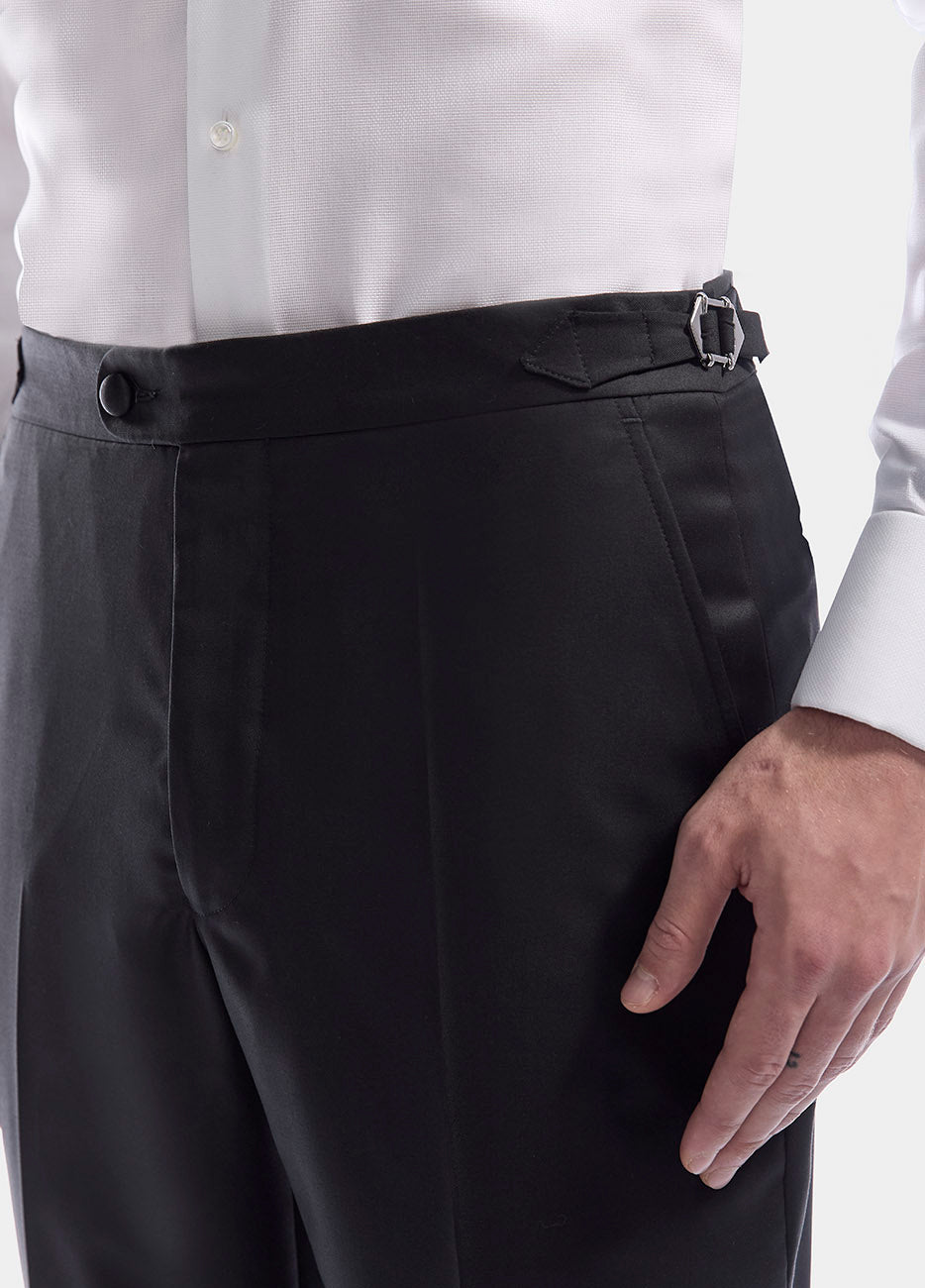 Pantalón Smoking Lana Super 170 Negro