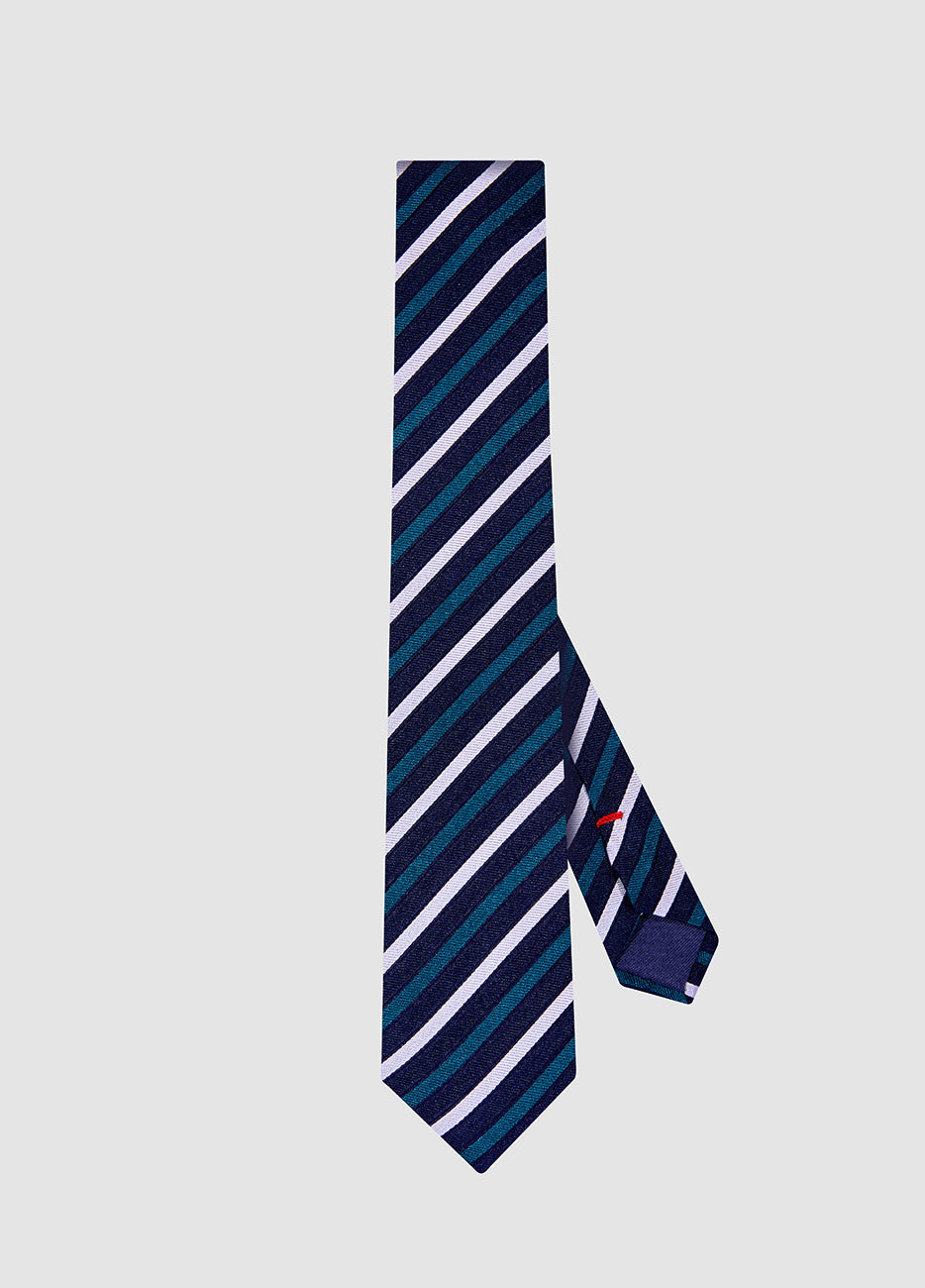 Corbata Doble Raya Verde