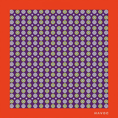 Pañuelo Circulo Colores Fondo Morado| HAVOC