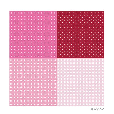Pañuelo 4 Vistas Puntos Fondo Rosa| HAVOC