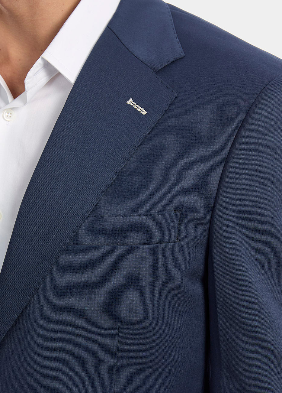 Saco Principe De Gales Arena Con Azul