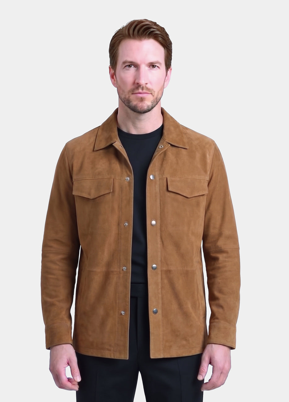 Sobrecamisa De Piel Tarak Camel RTW