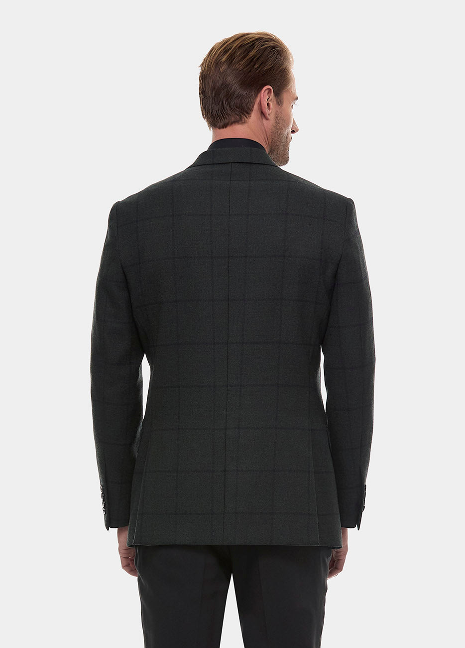 Saco verde musgo con cuadros para hombre listo para usar combina moda masculina formal con un estilo versátil y moderno. Para eventos formales o casuales, este Saco ready to wear se ajusta impecablemente, evocando la ropa de hombre personalizada. Eleva tu look con una prenda clave en moda masculina y formal menswear.