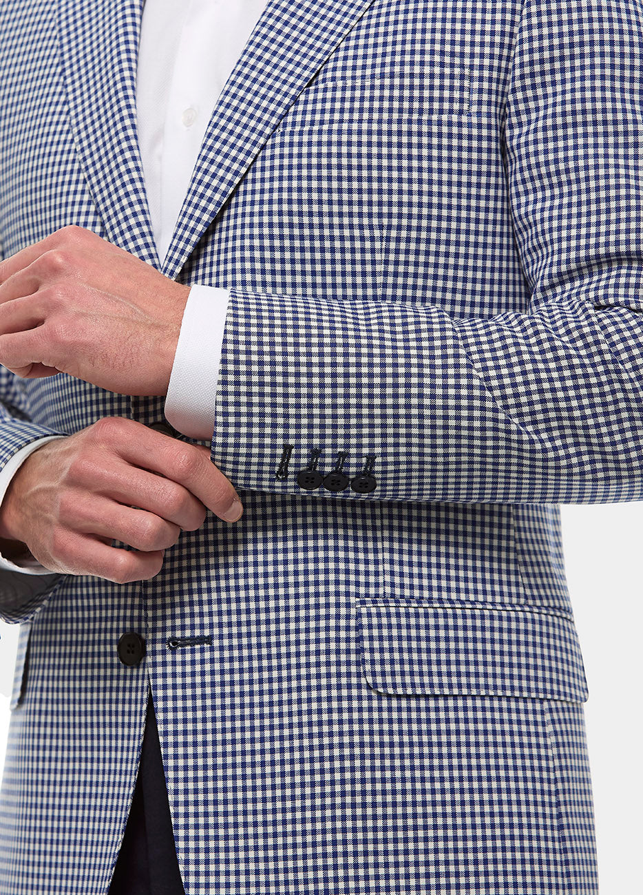 blazer azul con cuadros para hombre listo para usar combina elegancia y estilo en la moda masculina formal. Perfecto para eventos formales o casuales, este blazer ready to wear refleja la calidad de la ropa de hombre y es ideal para quienes buscan destacar en la moda masculina y el formal menswear