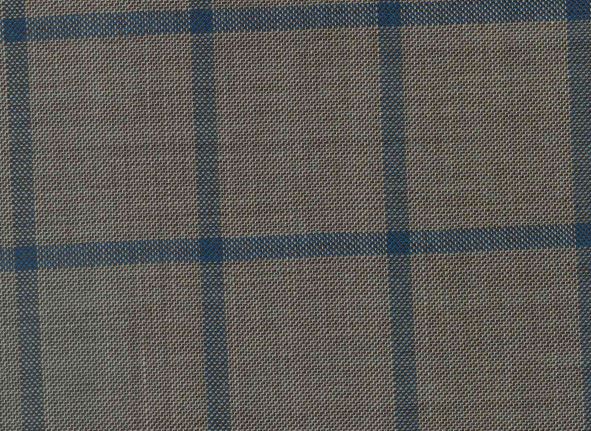 Traje Cuadro Ventana Camel Linea Azul Cobalto| HAVOC