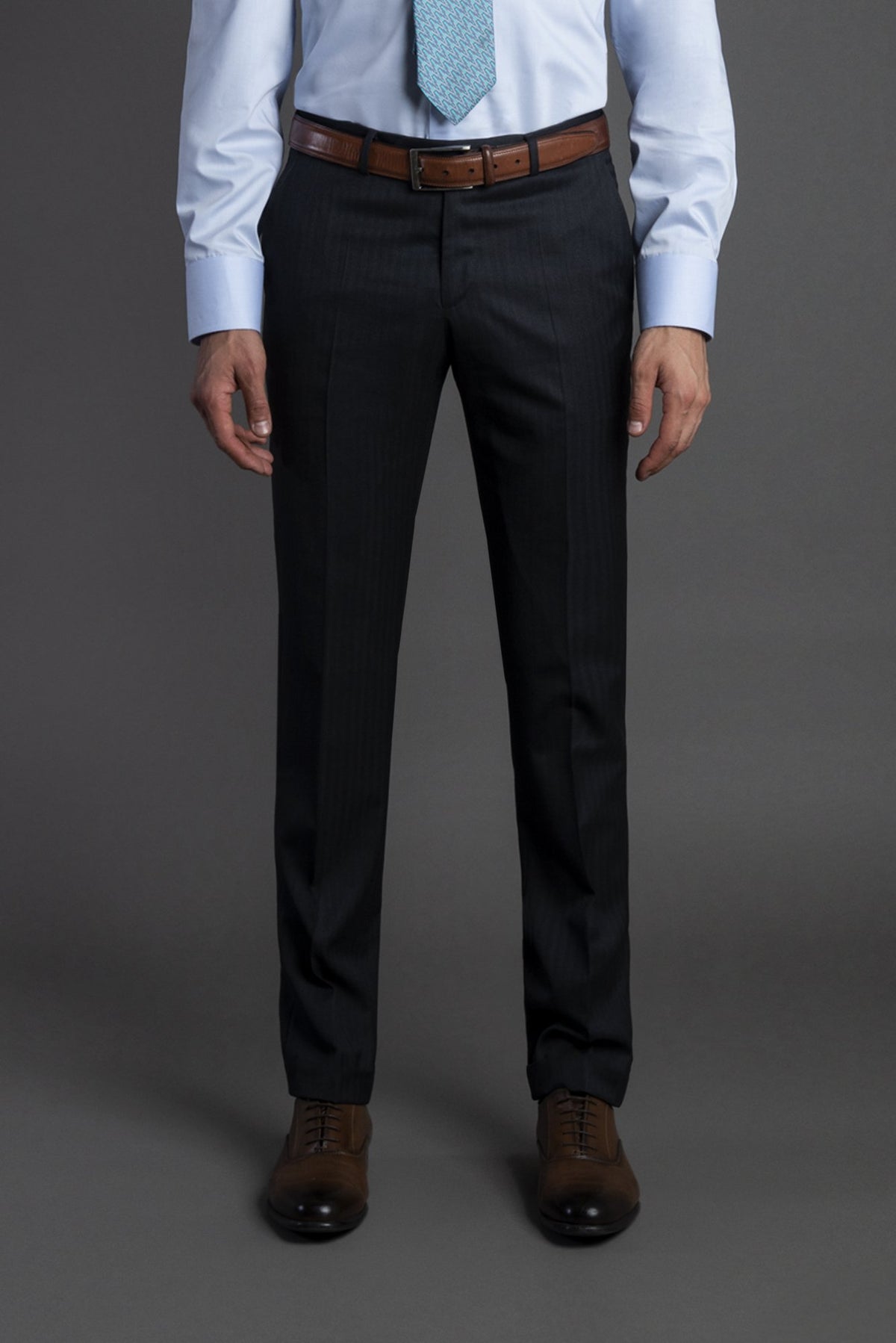 Pantalón Gris Obscuro Con Rayas De Palmita| HAVOC