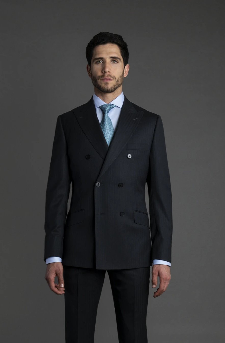 Blazer Gris Obscuro Con Rayas De Palmita| HAVOC