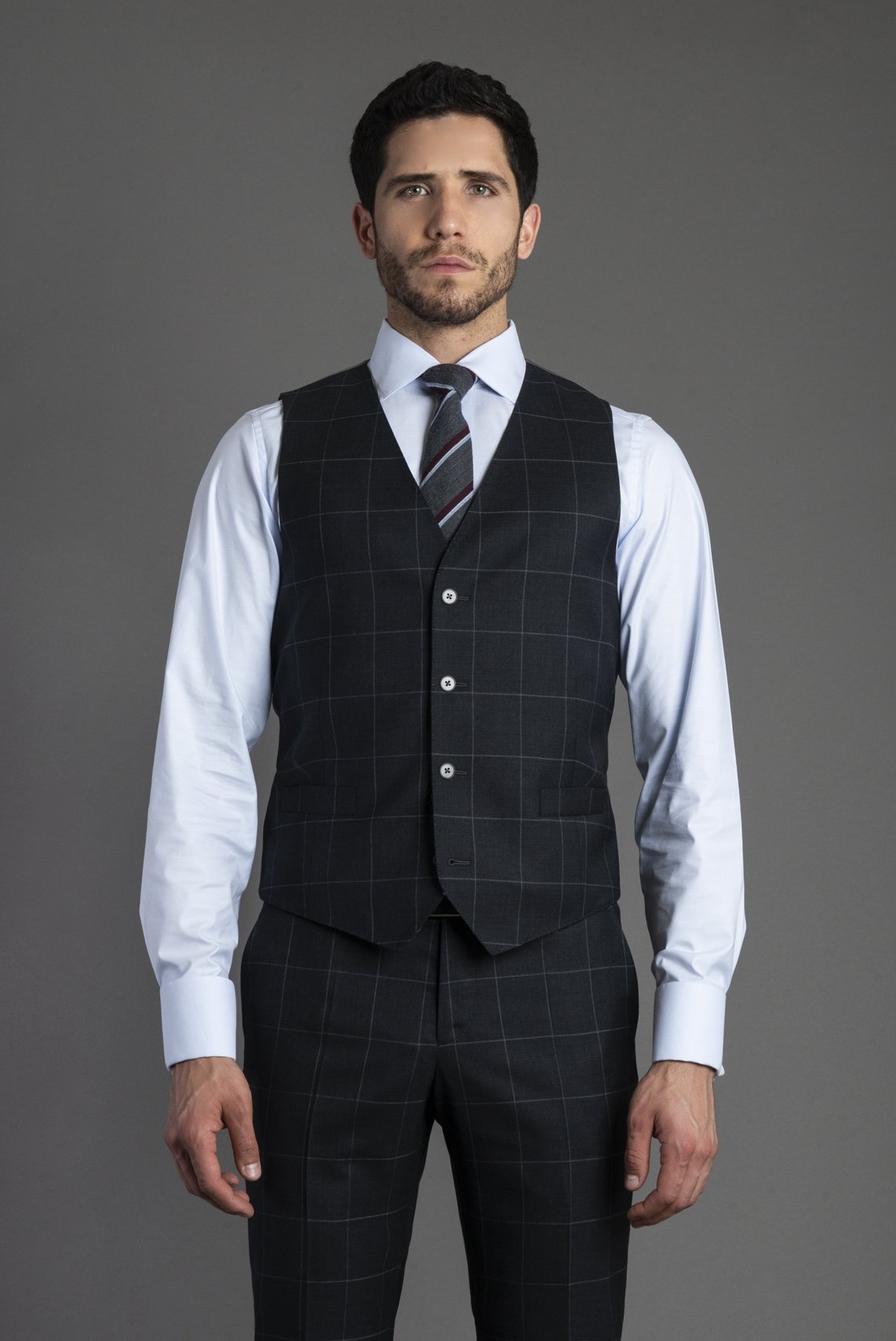 Chaleco Cuadro Ventana Gris Oscuro| HAVOC
