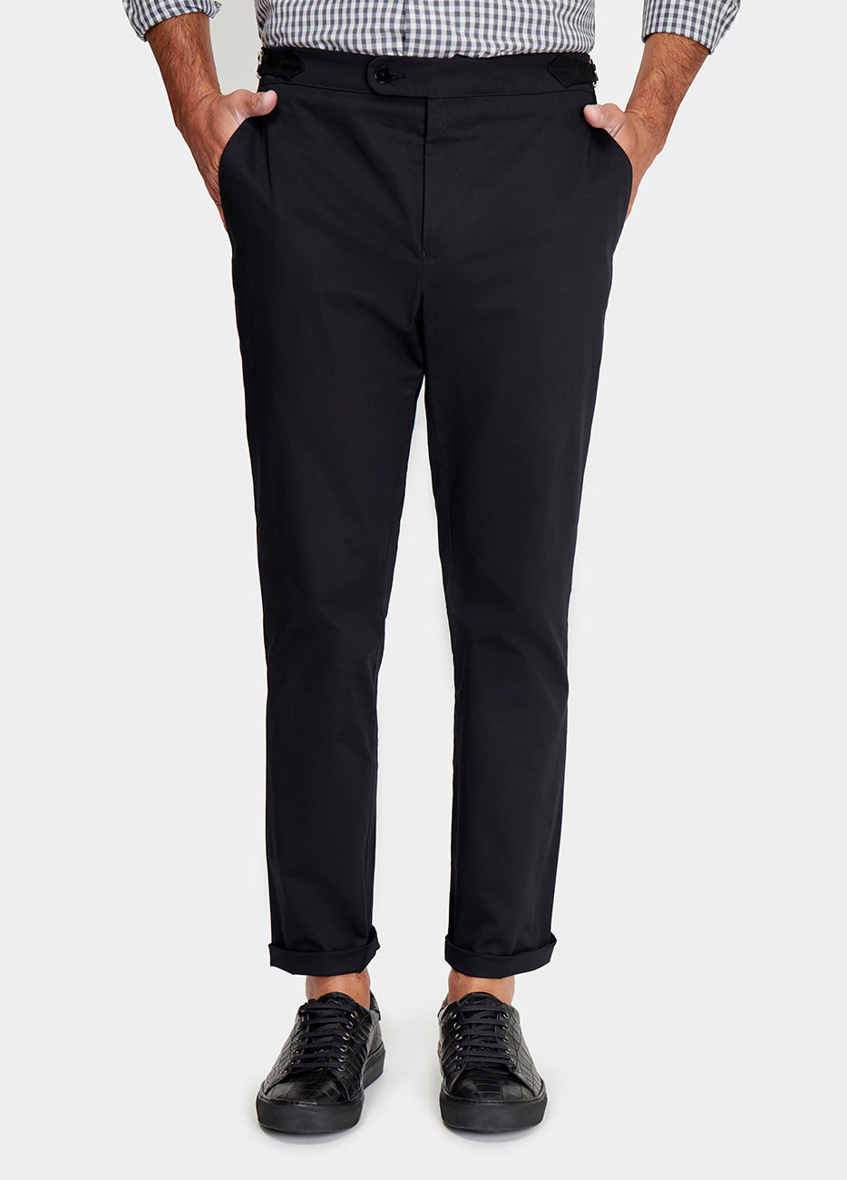 Pantalón Casual Tipo Chino Liso Negro| HAVOC