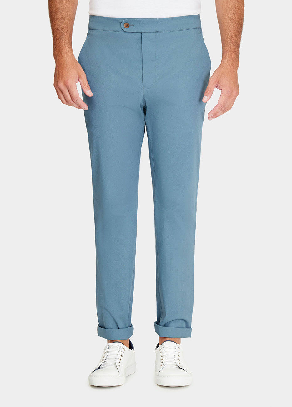 Pantalón Casual Tipo Chino Liso Gris Verdoso| HAVOC