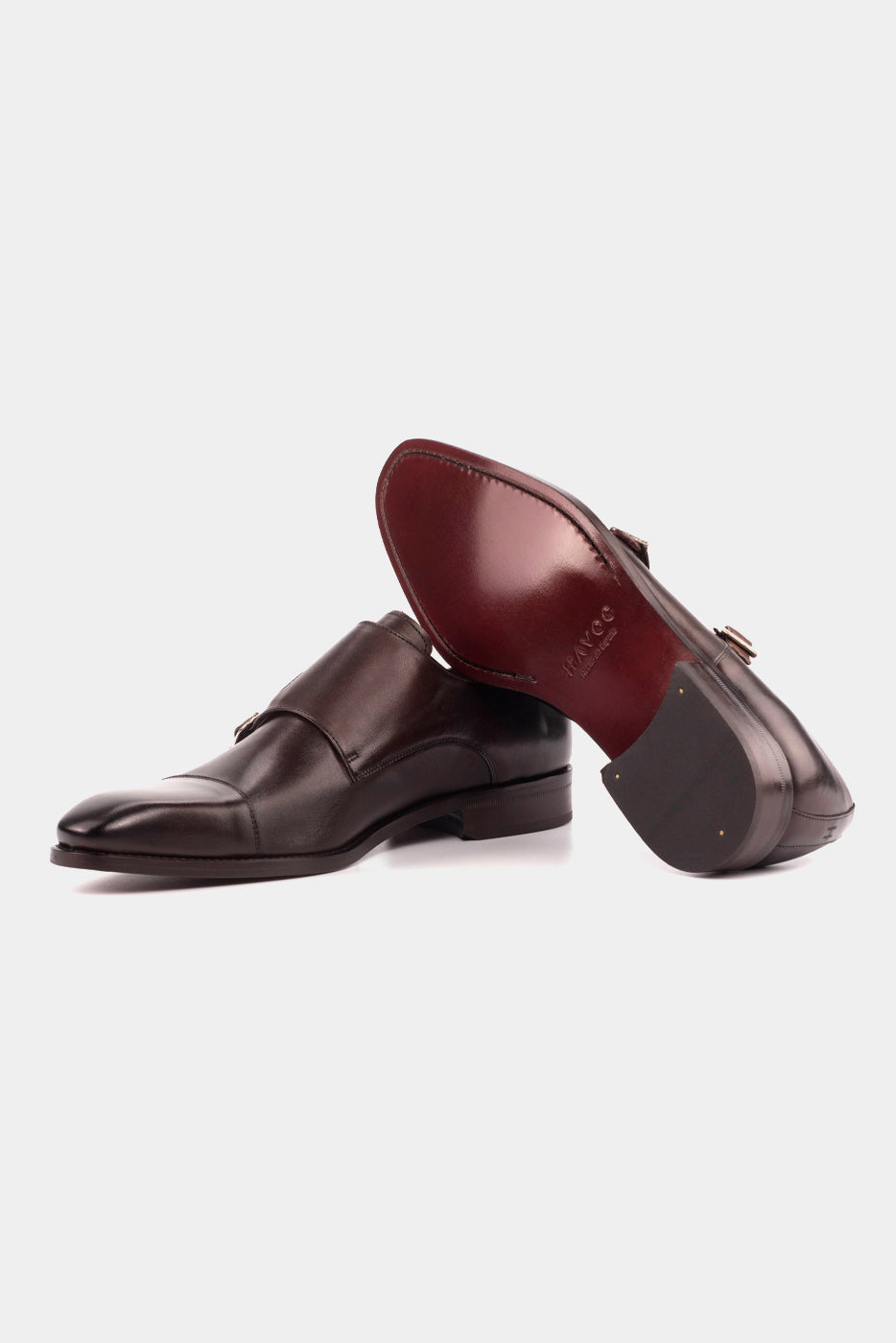 ZAPATO DOUBLE MONK PIEL CALF CACAO Havoc