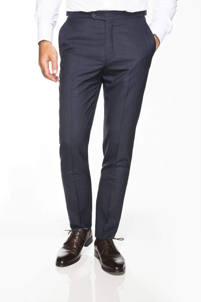 Pantalón Azul Marino Con Cuadro De Ventana| HAVOC