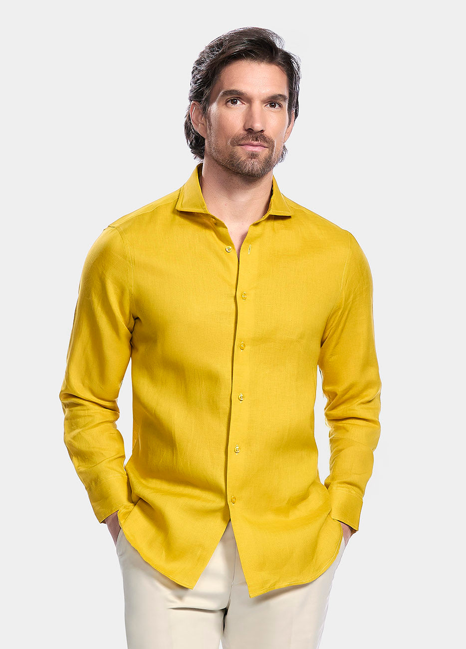 Camisa Casual Amarillo Golden Rtw