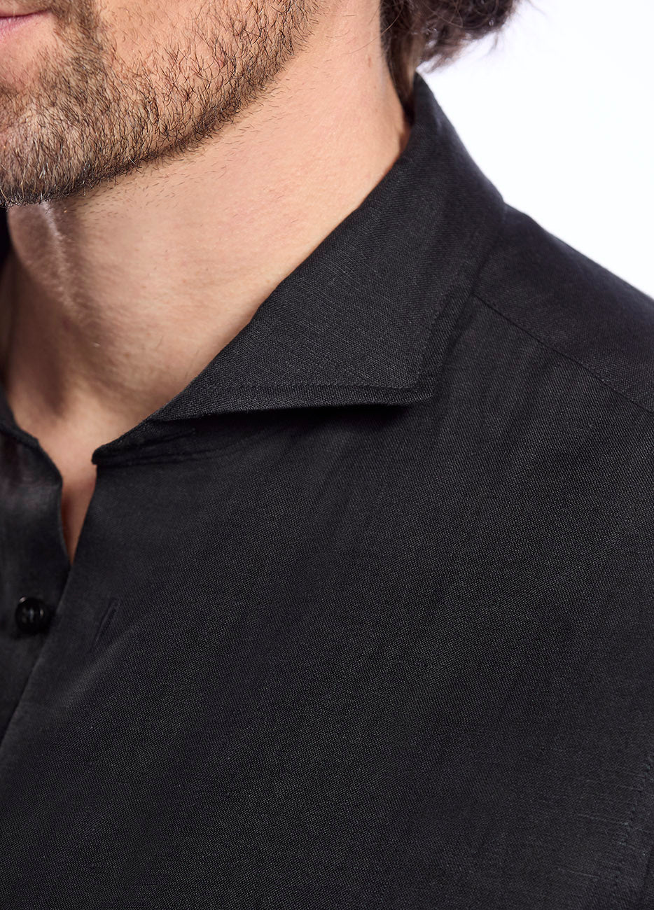 HAVOC Camisa Casual Liso Negro Rtw