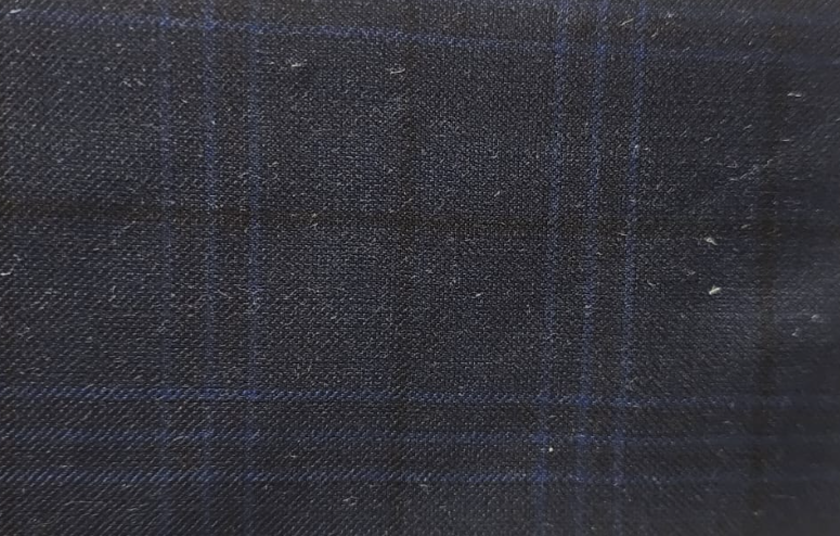 Pantalón Smoking Principe De Gales Azul Petroleo Y Azul Zafiro