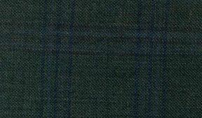 HAVOC Pantalón Smoking Principe De Gales Verde Esmeralda Oscuro Y Azul Marino