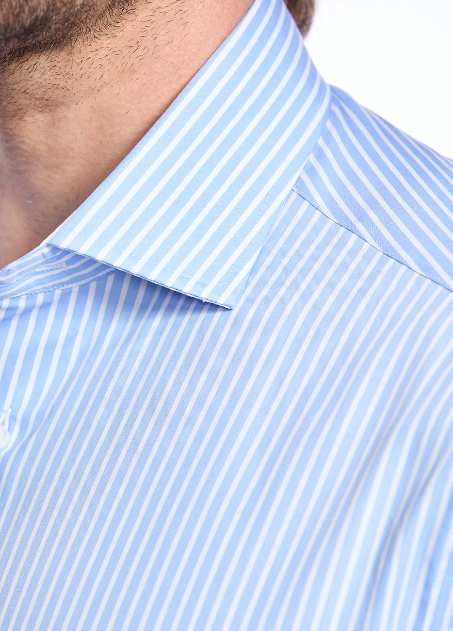Camisa Celeste a Rayas RTW