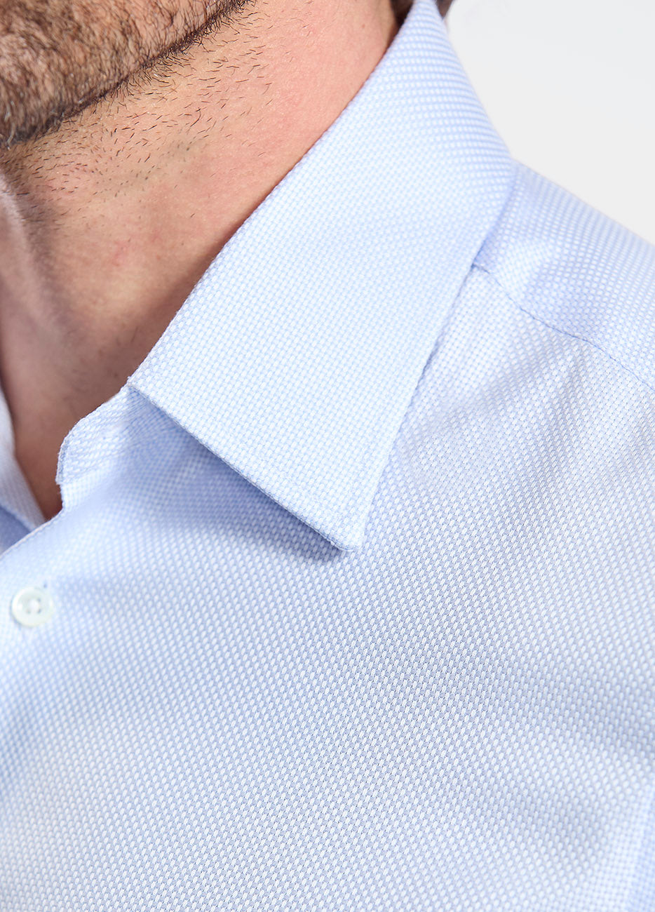 Camisa Azul Microdiseño