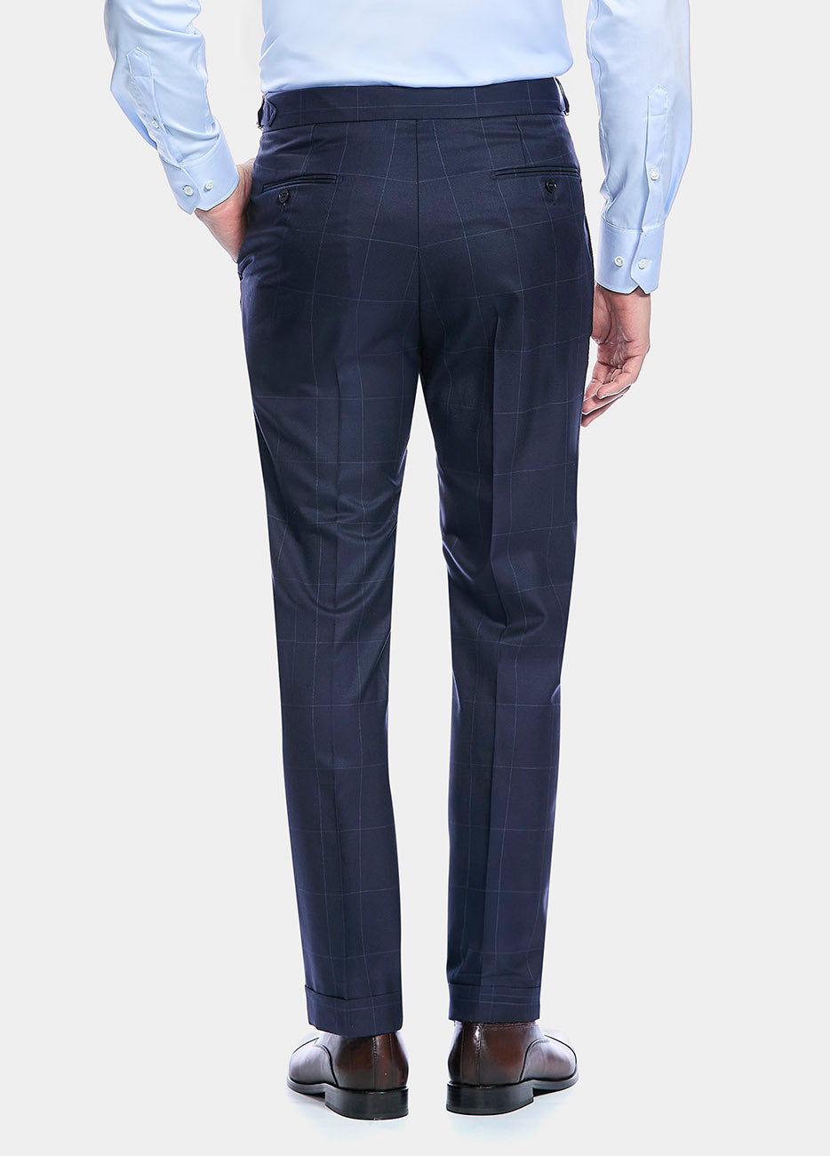 Pantalón Cuadro Ventana Azul