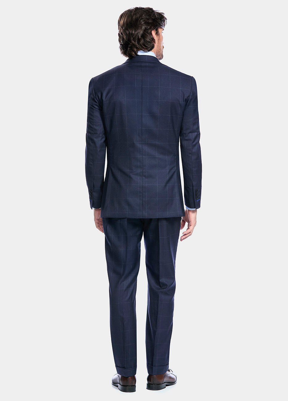 HAVOC Traje Cuadro Ventana Azul Marino Y Azul Cielo