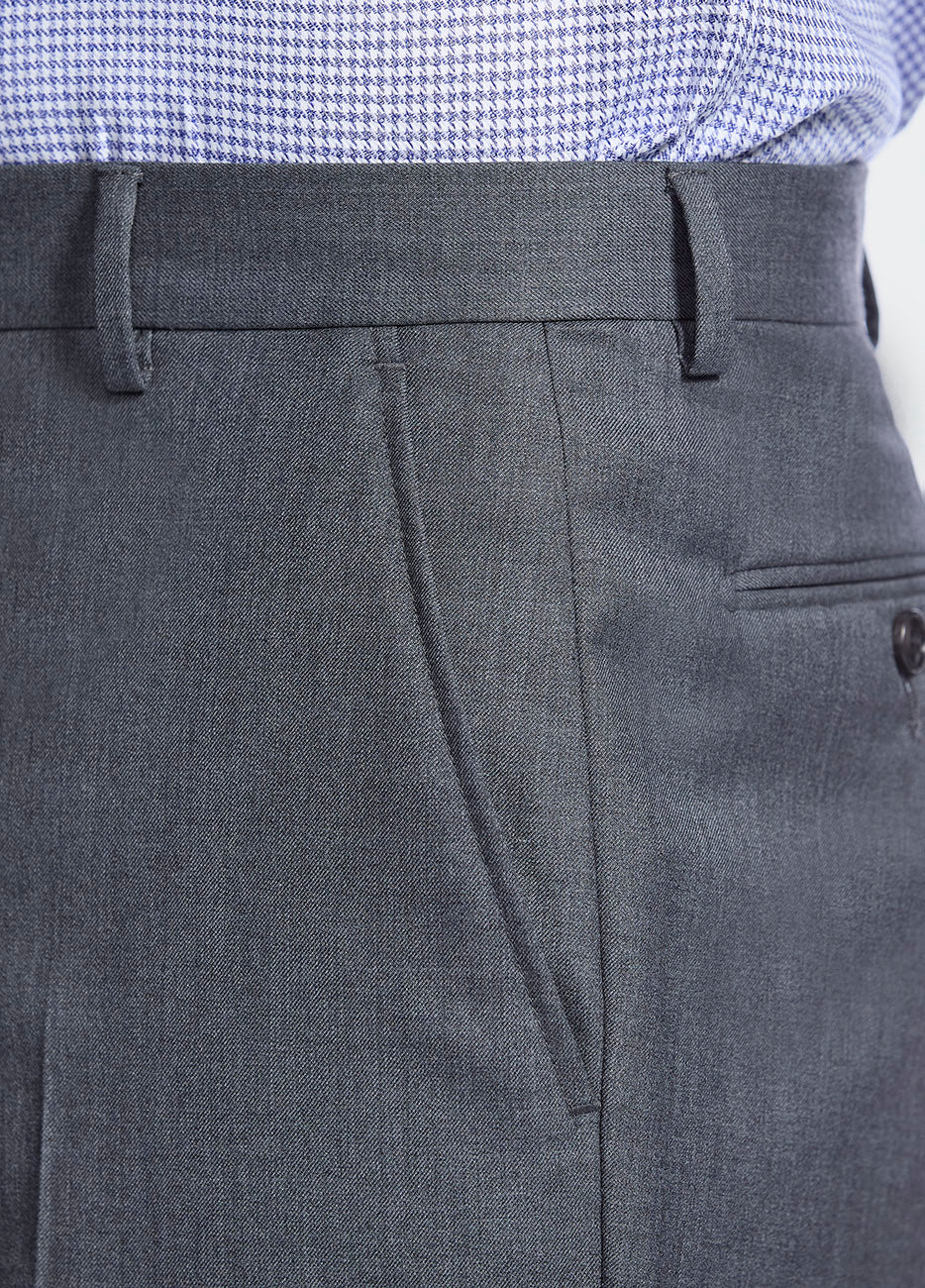 Pantalón Sarga Gris Humo