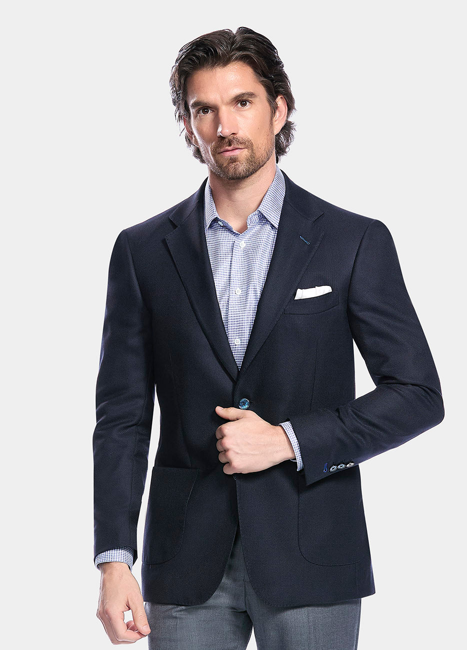 HAVOC Saco Azul Microdiseño Lana